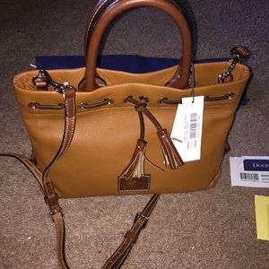 Authentic Dooney & Bourke Tan Leather Handbag